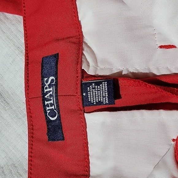Chaps Red Pants Slacks Size 4 Mint Condition - Picture 4 of 9
